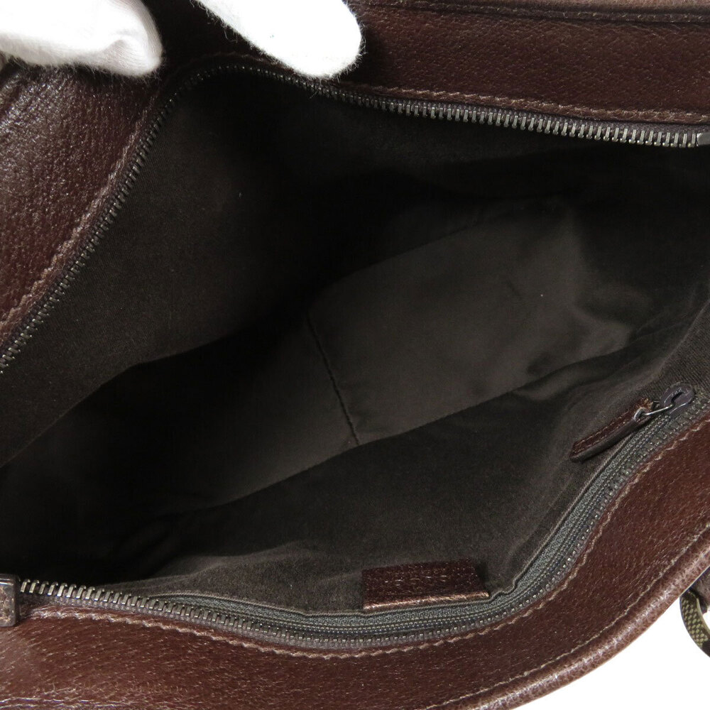 Gucci GG canvas shoulder bag brown leather - Picture 5 of 11